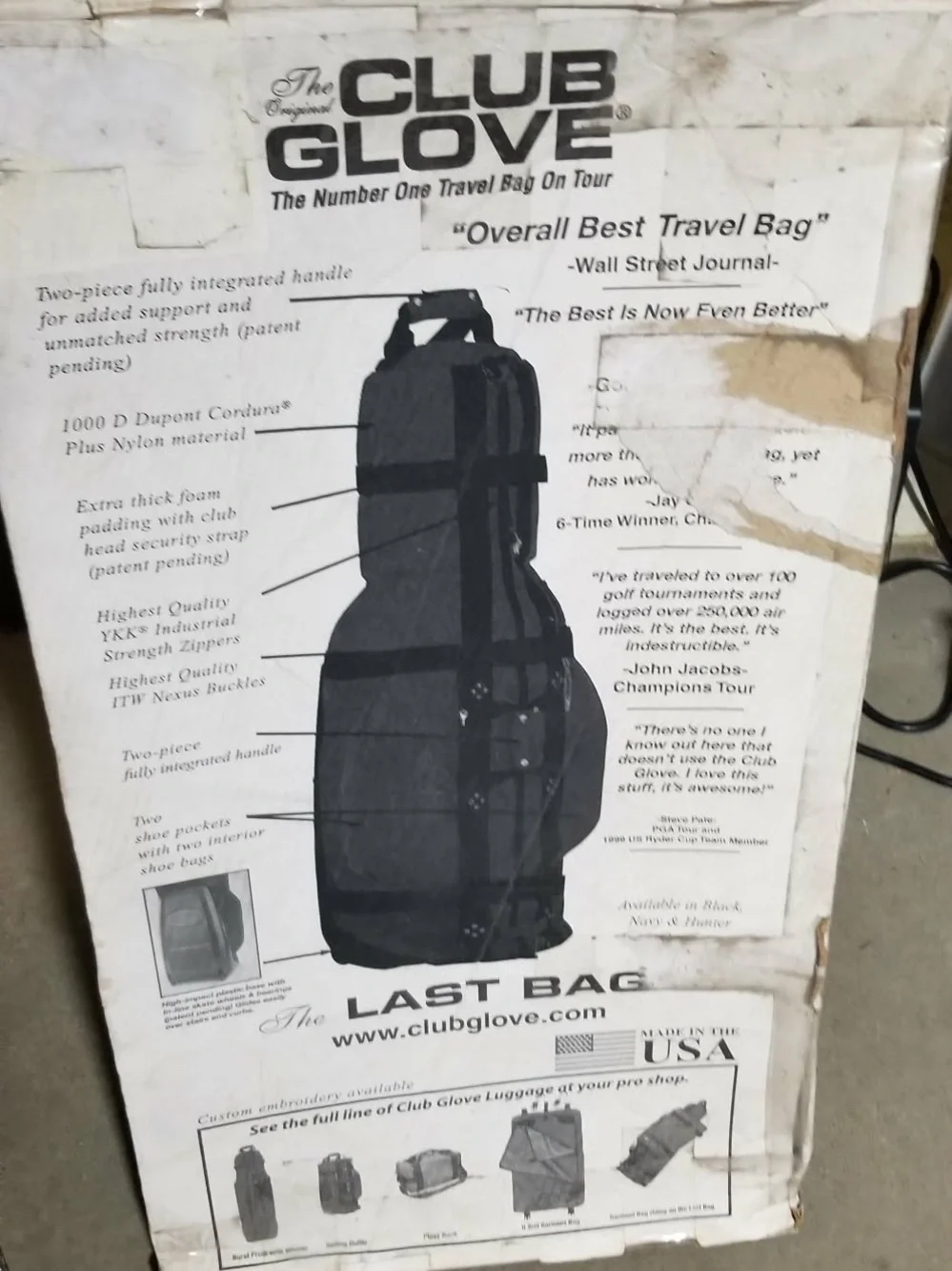Club Glove golf club travel bag like new